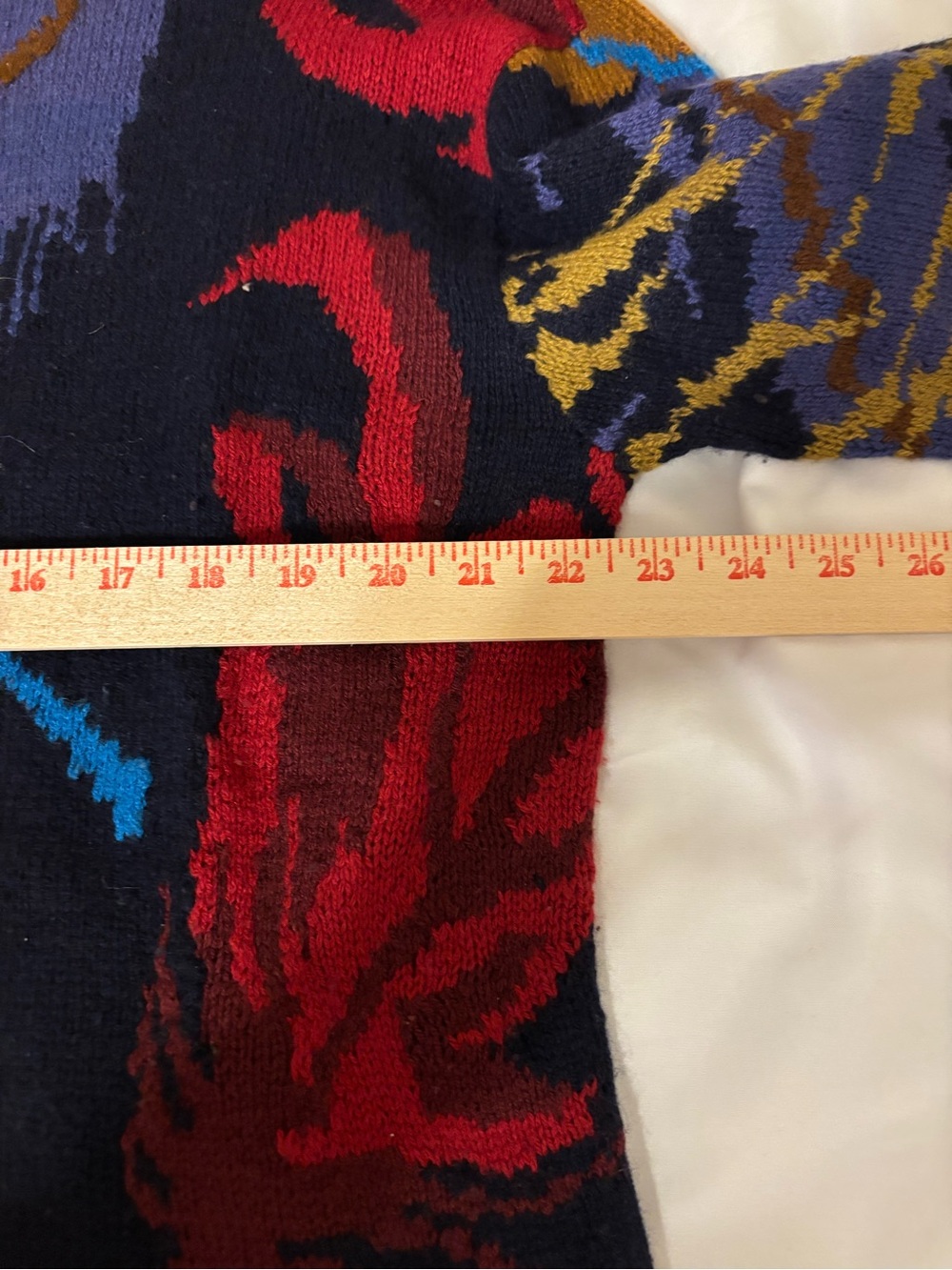 Perry Ellis Vintage 100% Cashmere Abstract Sweater L - Picture 3 of 7